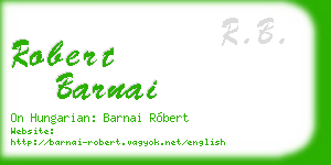 robert barnai business card